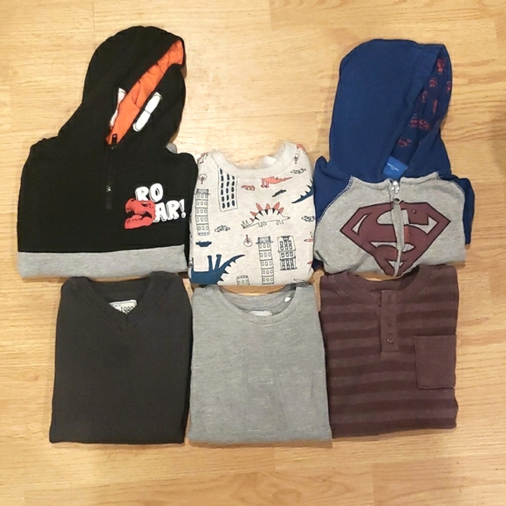 Lot of 6 Sweatshirts, Hoodies, Sweaters Size 3T